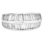 Estate Diamond Platinum Knife Edged Baguette Eternity Ring |DoverJewelry|