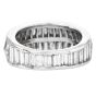 Estate Diamond Platinum Knife Edged Baguette Eternity Ring |DoverJewelry|