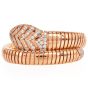 Estate Bvlgari Serpenti Diamond One Coil Tubogas Wrap 18K Bracelet-Dover Jewelry