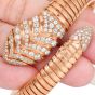 Estate Bvlgari Serpenti Diamond One Coil Tubogas Wrap 18K Bracelet-Dover Jewelry