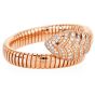 Estate Bvlgari Serpenti Diamond One Coil Tubogas Wrap 18K Bracelet-Dover Jewelry