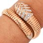 Estate Bvlgari Serpenti Diamond One Coil Tubogas Wrap 18K Bracelet-Dover Jewelry