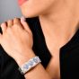Diamond Mother Of Pearl Chalcedony 18K Gold  Cuff Bracelet |Dover Jewelry |