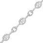 Estate 4.00 carat Diamond 18K Gold Oval Halo Link Bracelet|Dover Jewelry|