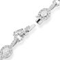Estate 4.00 carat Diamond 18K Gold Oval Halo Link Bracelet|Dover Jewelry|
