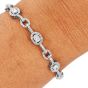 Estate 4.00 carat Diamond 18K Gold Oval Halo Link Bracelet|Dover Jewelry|