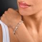 Estate 4.00 carat Diamond 18K Gold Oval Halo Link Bracelet|Dover Jewelry|
