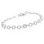Contemporary Natural 3.36 carat Diamond 18K Round Link Tennis Bracelet|Dover Jewelry|