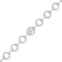 Contemporary Natural 3.36 carat Diamond 18K Round Link Tennis Bracelet|Dover Jewelry|