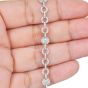Contemporary Natural 3.36 carat Diamond 18K Round Link Tennis Bracelet|Dover Jewelry|