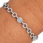 Contemporary Natural 3.36 carat Diamond 18K Round Link Tennis Bracelet|Dover Jewelry|