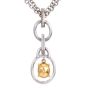 Leo Pizzo Fancy  Yellow Diamond 18k Gold Dangle Pendant Necklace