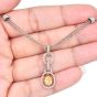 Leo Pizzo Fancy  Yellow Diamond 18k Gold Dangle Pendant Necklace