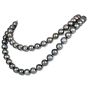 Long 13-10mm South Sea Pearl Diamond Round Gold Clasp Necklace