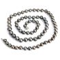 Long 13-10mm South Sea Pearl Diamond Round Gold Clasp Necklace