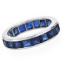 Vintage Oscar Heyman 3.80 carat Sapphire Platinum Eternity Band Ring |DoverJewelry|