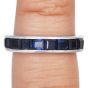 Vintage Oscar Heyman 3.80 carat Sapphire Platinum Eternity Band Ring |DoverJewelry|