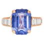 Vintage GIA 10.18cts No-Heat Sapphire Diamond 18K Engagement Ring|Dover Jewelry|