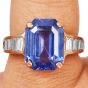 Vintage GIA 10.18cts No-Heat Sapphire Diamond 18K Engagement Ring|Dover Jewelry|