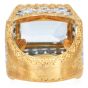 Mario Buccellati Vintage Diamond GIA Aquamarine 18K Gold Cocktail Ring
