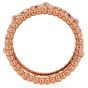 Van Cleef & Arpels Perlée Clover Diamond 18K Rose Eternity Ring-Dover Jewelry