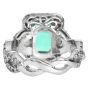 GIA Colombian Emerald No Oil 3.25cts Diamond 18K Gold Engagement Ring|Dover Jewelry|