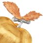 Vintage Buccellati Rigato 18K Three-Tone Gold Apple Brooch Pin-Dover Jewelry