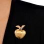 Vintage Buccellati Rigato 18K Three-Tone Gold Apple Brooch Pin-Dover Jewelry