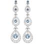 Tiffany & Co. Aquamarine Diamond Platinum Dangle Drop Earrings-Dover Jewelry