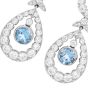 Tiffany & Co. Aquamarine Diamond Platinum Dangle Drop Earrings-Dover Jewelry