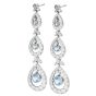 Tiffany & Co. Aquamarine Diamond Platinum Dangle Drop Earrings-Dover Jewelry