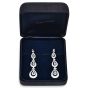 Tiffany & Co. Aquamarine Diamond Platinum Dangle Drop Earrings-Dover Jewelry