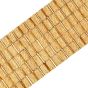 Vintage Heavy 18K Yellow Gold Solid  Bark-Finish Link Bracelet |Dover Jewelry|