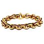 Italian Circular 18K Yellow Flexible enameled Link Bracelet