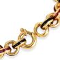 Italian Circular 18K Yellow Flexible enameled Link Bracelet