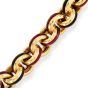 Italian Circular 18K Yellow Flexible enameled Link Bracelet