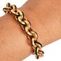 Italian Circular 18K Yellow Flexible enameled Link Bracelet