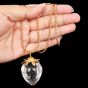 Donald Pollard Steuben Strawberry Crystal Gold Necklace