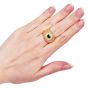 Estate Sapphire 1.34cts Diamond 18K Ridged Dome Cocktail Ring|Dover Jewelry|