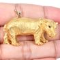 Tiffany  Co. Hippopotamus Diamond Bird 18k Gold Brooch Pin