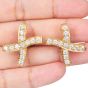 Estate Natural 3.38 Carat Diamond 18K Crisscross Statement Earrings |DoverJewelry|