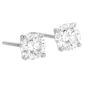 1.50 Carats Classic  Diamond Platinum Studs Earrings