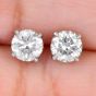 1.50 Carats Classic  Diamond Platinum Studs Earrings