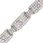 Vintage Art Deco  12cts  Diamond Platinum Link Bracelet