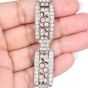 Vintage Art Deco  12cts  Diamond Platinum Link Bracelet