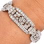 Vintage Art Deco  12cts  Diamond Platinum Link Bracelet