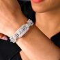 Vintage Art Deco  12cts  Diamond Platinum Link Bracelet