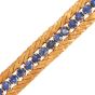 Vintage 3.66 carat Sapphire 18K Italian Gold Fancy Link Bracelet |Dover Jewelry|