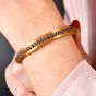Vintage 3.66 carat Sapphire 18K Italian Gold Fancy Link Bracelet |Dover Jewelry|