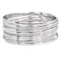 Vintage Retro 18K White Gold 11 Stacking Diamond Bangle Bracelets |Dover jewelry|